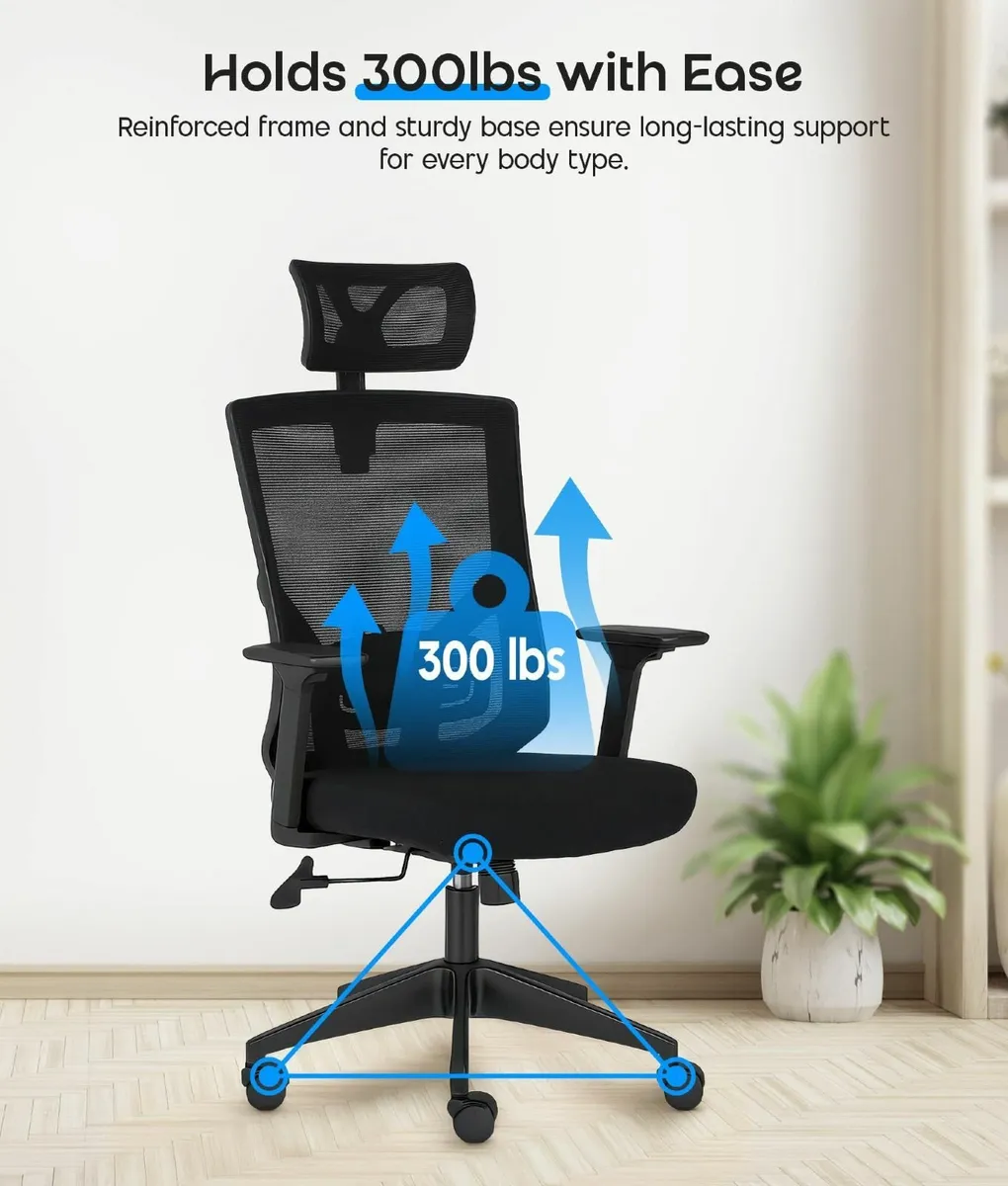 Ergonomic Desk Chair with Adjustable Height High - Image 2