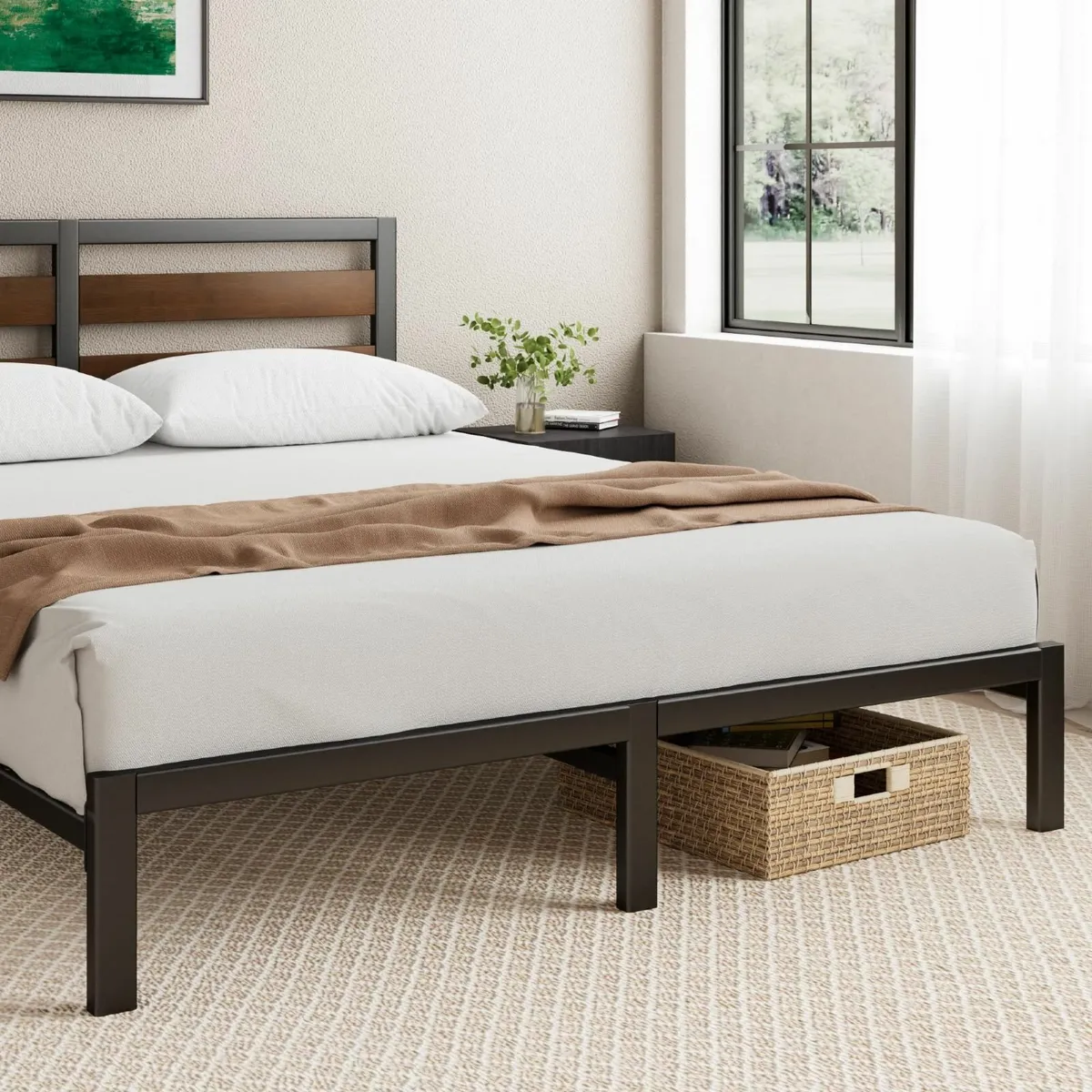Kai 3ft Single Bed Frame with Headboard (90 x 190 - Image 3
