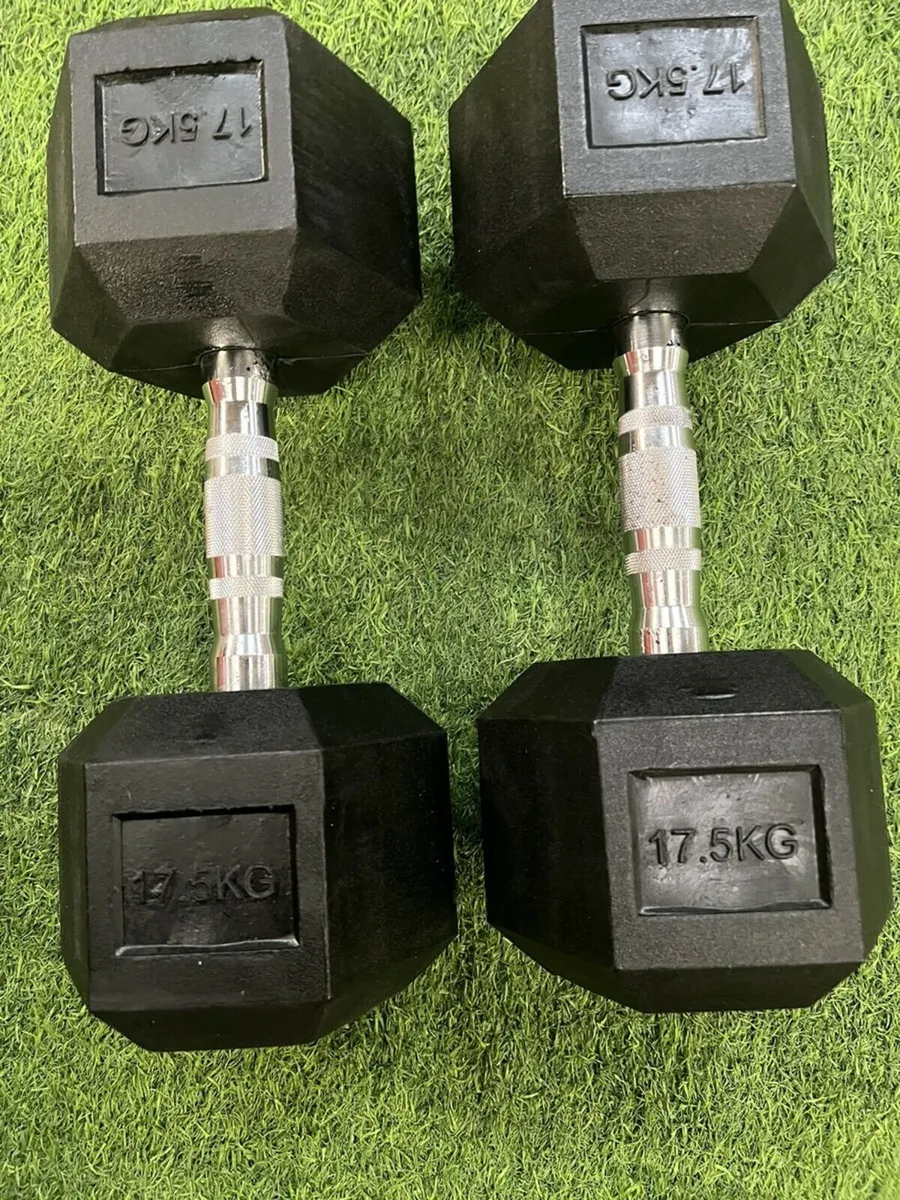 17.5kg Hex Dumbbells