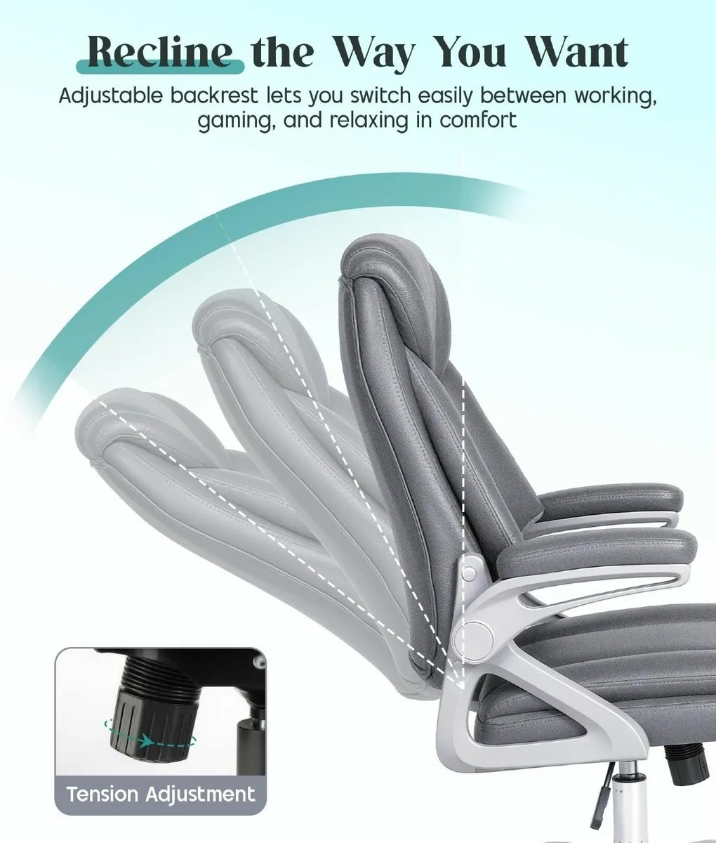 Executive Office Chair Ergonomic Desk with Padded - Image 2