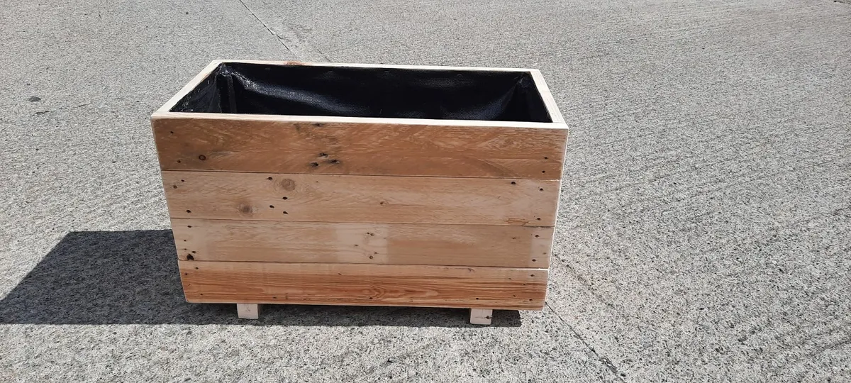 Small Outdoor Wooden Planters - Image 2