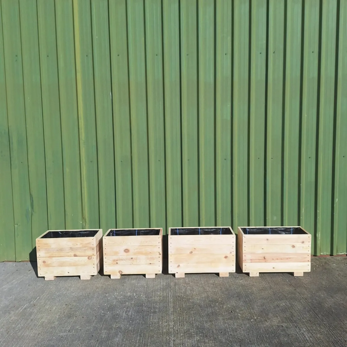 Small Outdoor Wooden Planters - Image 4