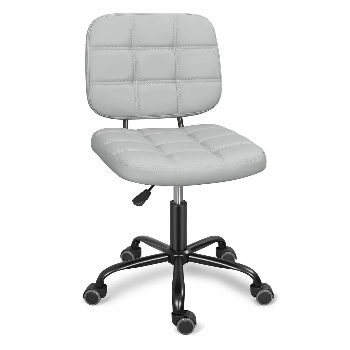 Armless Home Office Desk Chair with Wheels Modern - Image 1