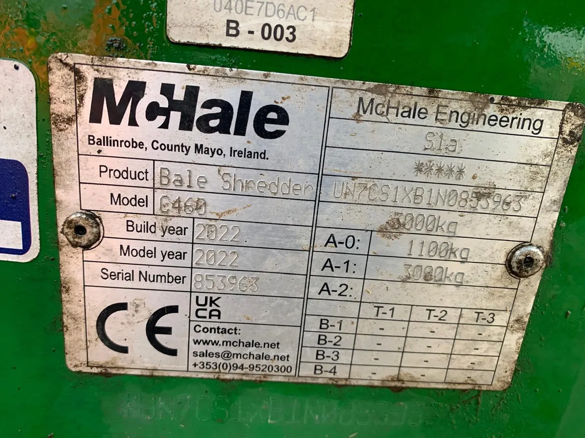 MCHALE C460 BALE SHREDDER, 2022 - Image 4