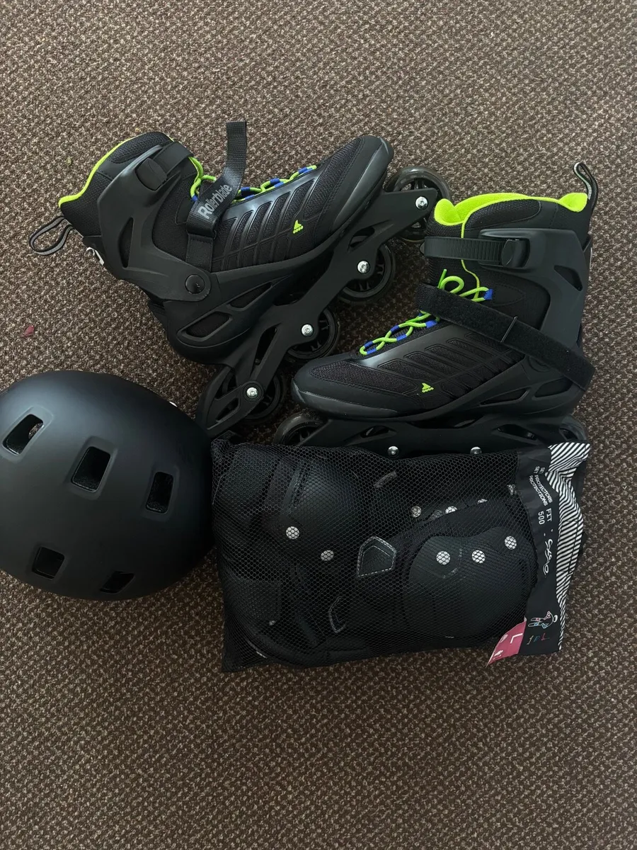 rollerblade rollers helmet knee pads set 43 - Image 1