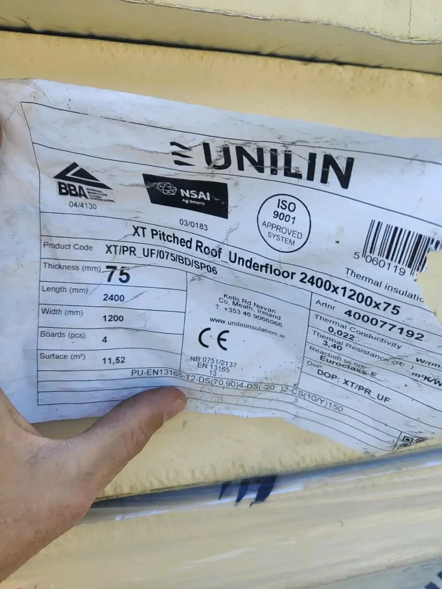 150mm underfloor insulation boards 8x4 PIR - Image 2