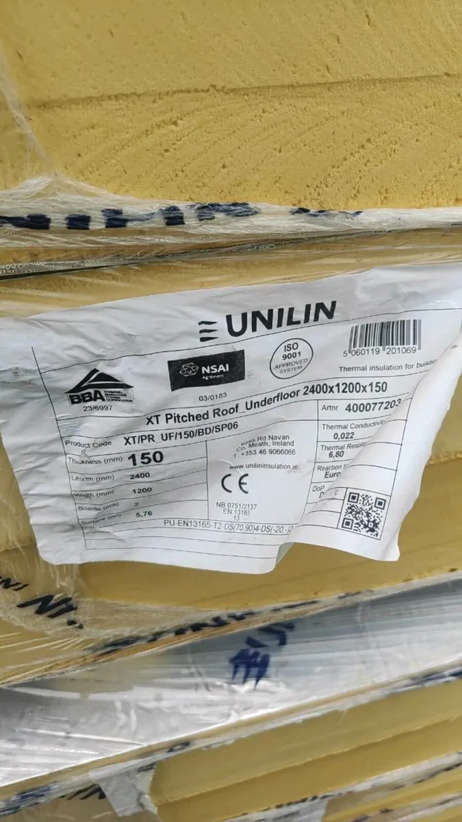 150mm underfloor insulation boards 8x4 PIR - Image 1