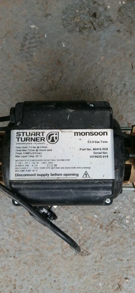 Stuart Turner 3 bar Shower pump - Image 2