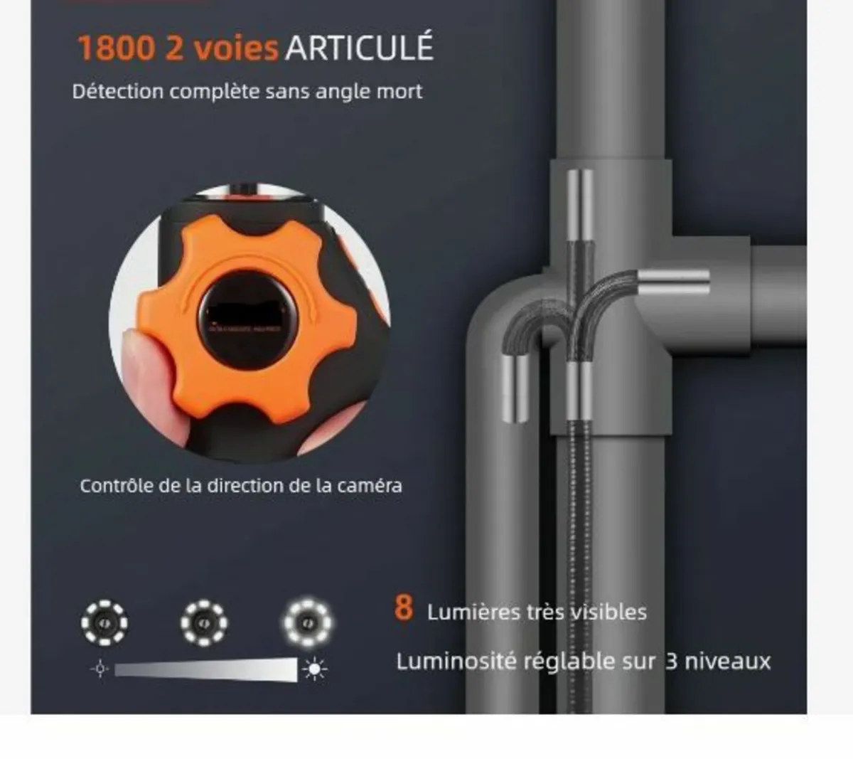 Articulating Borescope Camera with Light - Image 2