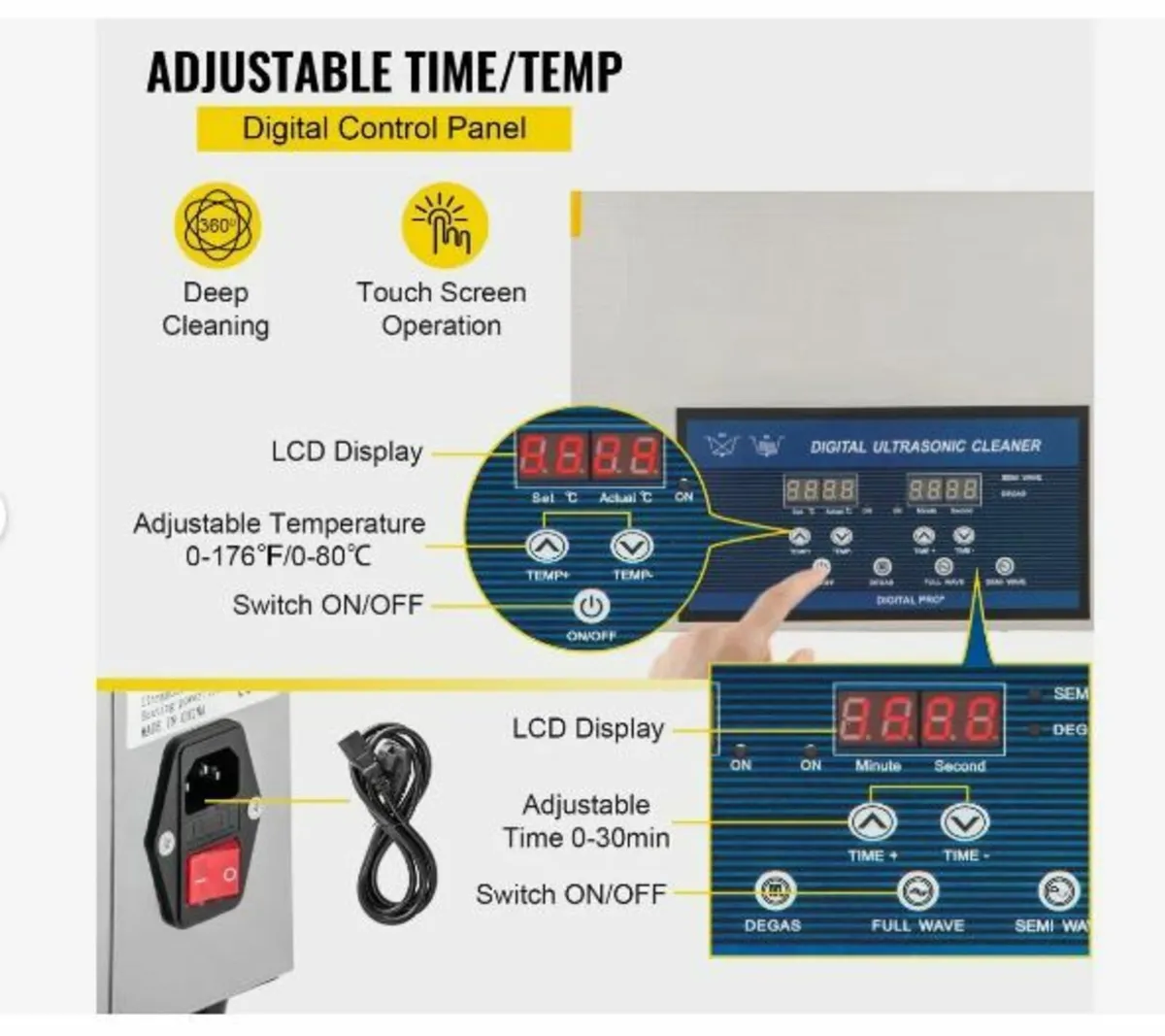 30L Ultrasonic Cleaner Dual Frequency Ultrasonic - Image 4