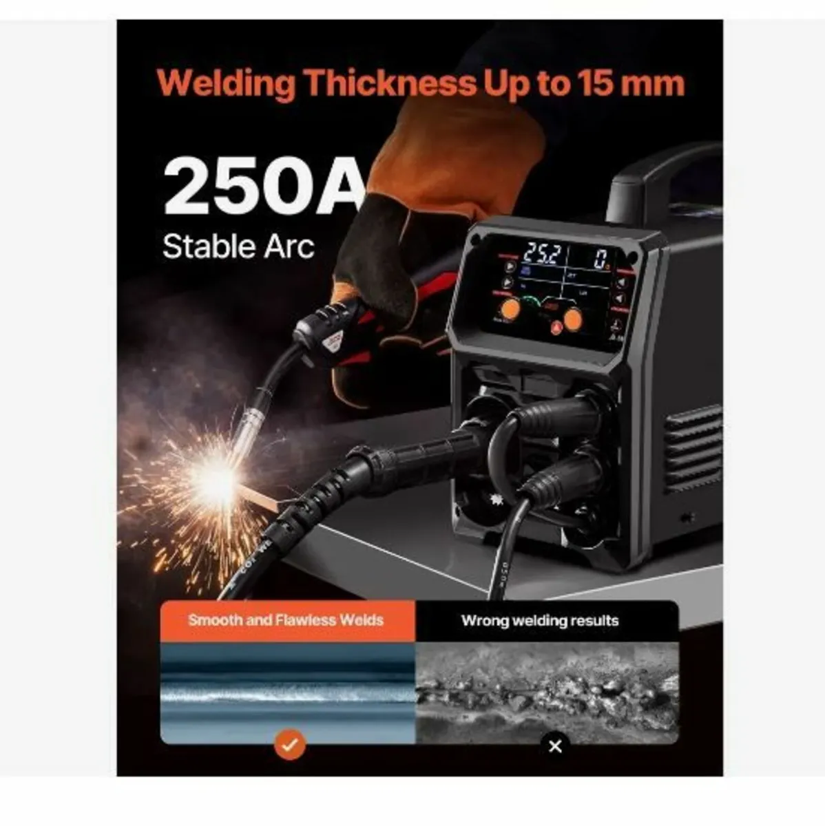 Pro MIG Welder, 250Amp Pluse Mig Welding Machine - Image 4