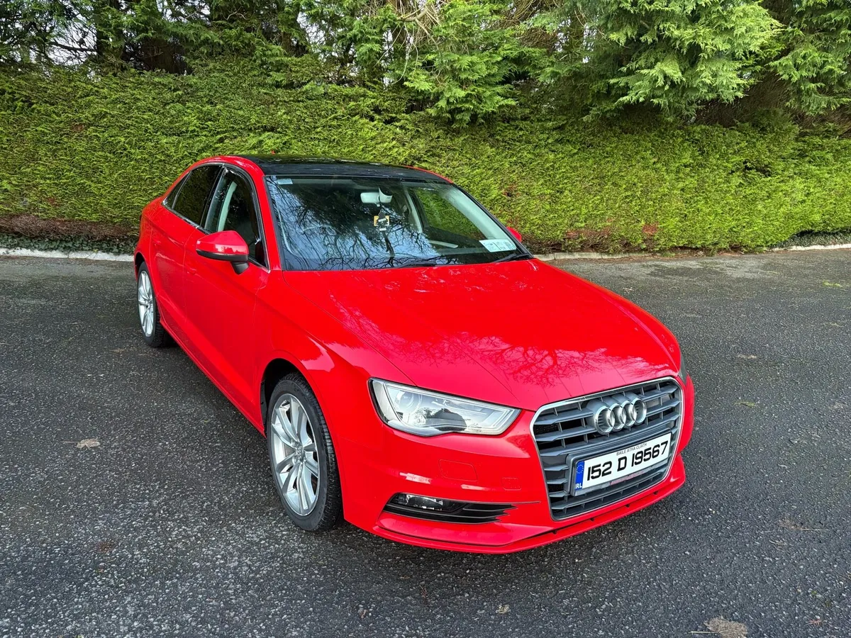 2015 Red Audi A3 Saloon - Image 1