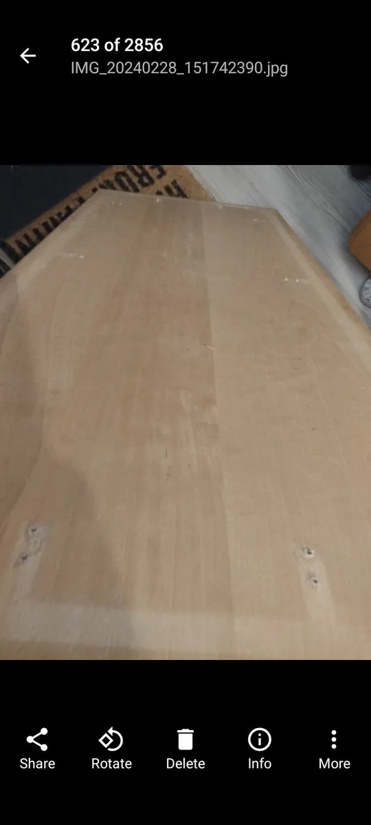 Very heavy Oak table top - Image 3