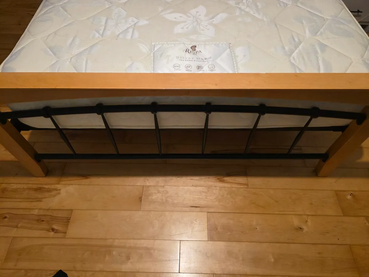 Double Bed frame and Mattress 4'6" - Image 2