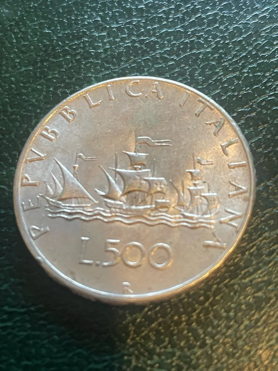 Italian Silver 500 lire “Caravelle” - Image 1