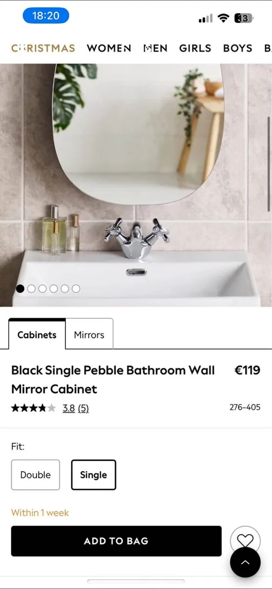 Stunning NEXT pebble wall mirror - Image 4