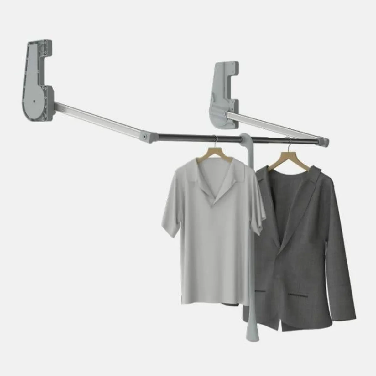 Adjustable Pull Down Wardrobe Rail 750mm-1150mm - Image 3