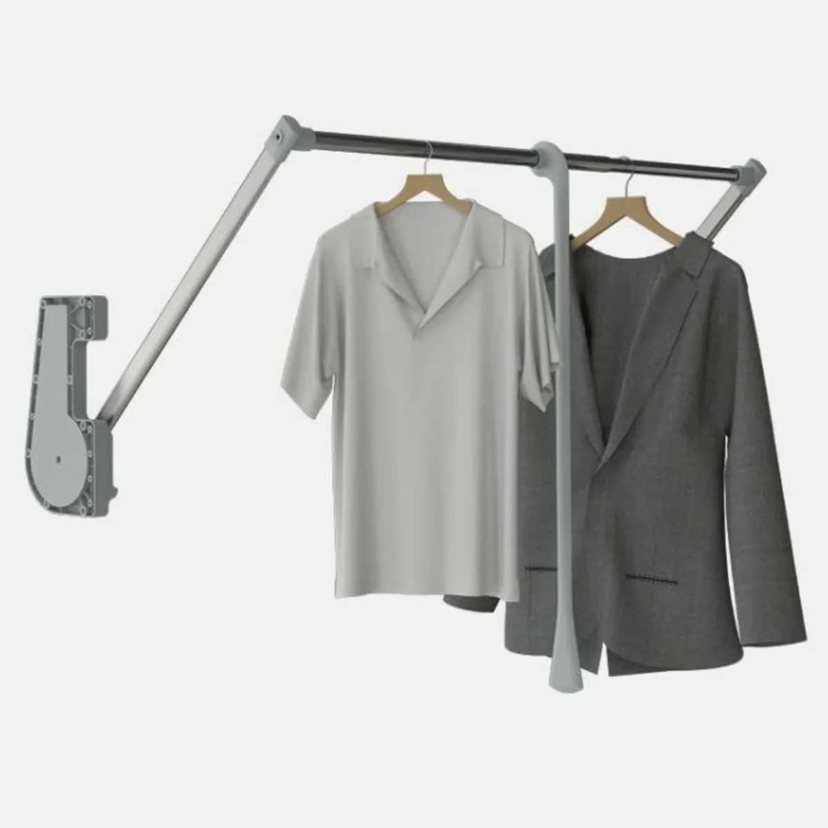 Adjustable Pull Down Wardrobe Rail 750mm-1150mm - Image 4