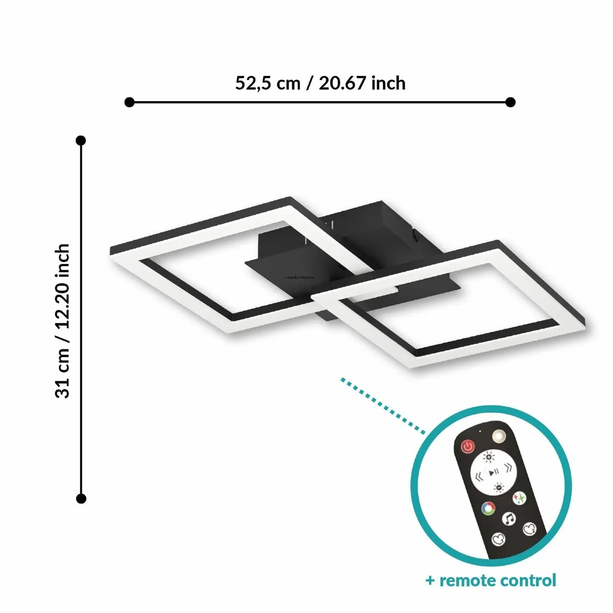 LED Ceiling Light Fitting RGBIC Geometric lamp - Image 2