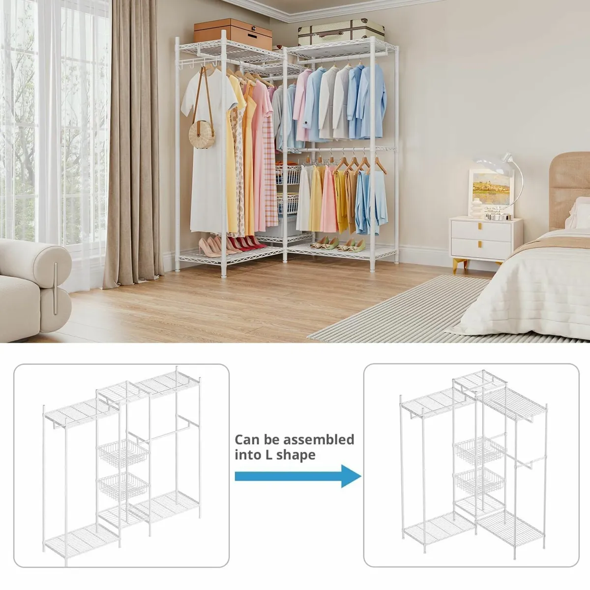 Clothes Rails Heavy Duty Clothing Rail Garment - Image 4