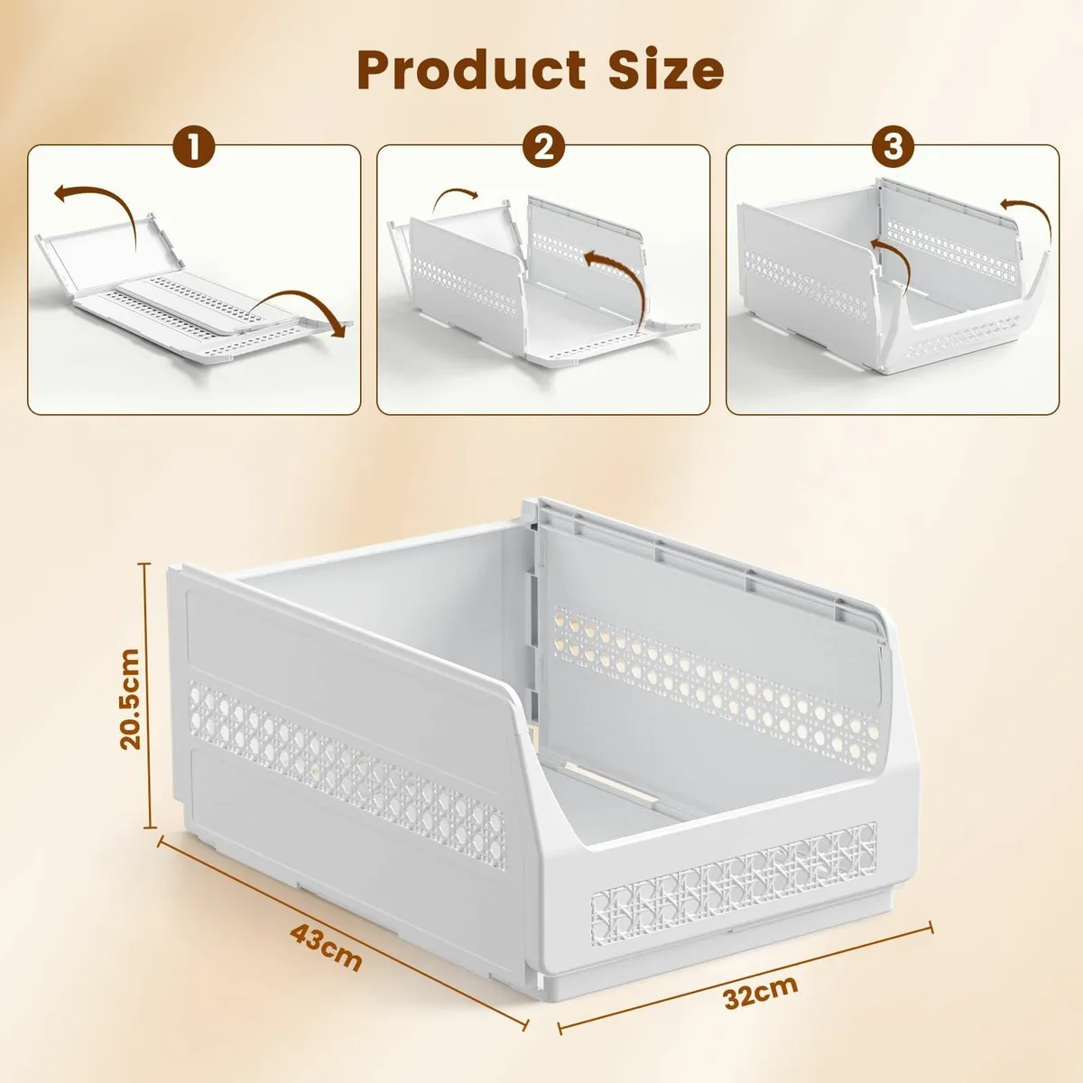 Wardrobe Storage Organiser 10 Pack Foldable - Image 2