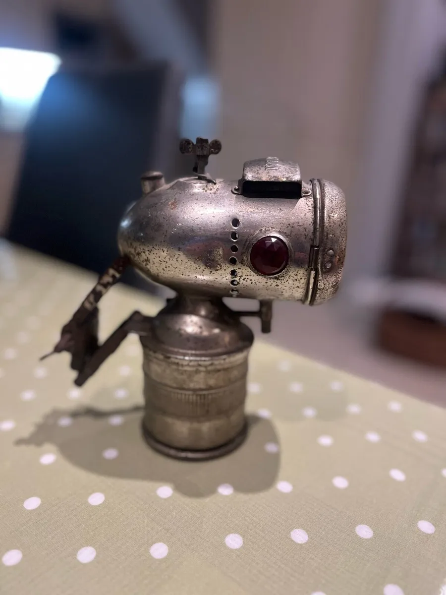 Antique Carbide Bicycle Lamp - Image 1