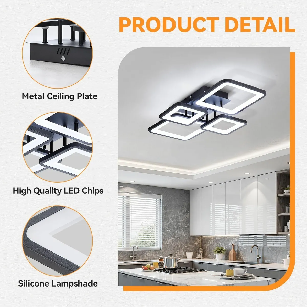 Modern Ceiling Light LED 66W Living Room Lights - Image 2
