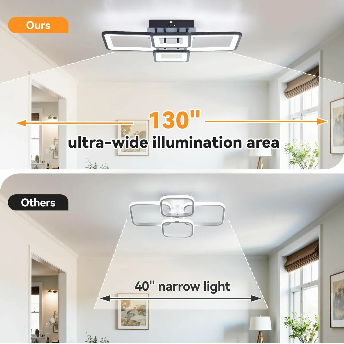 Modern Ceiling Light LED 66W Living Room Lights - Image 4