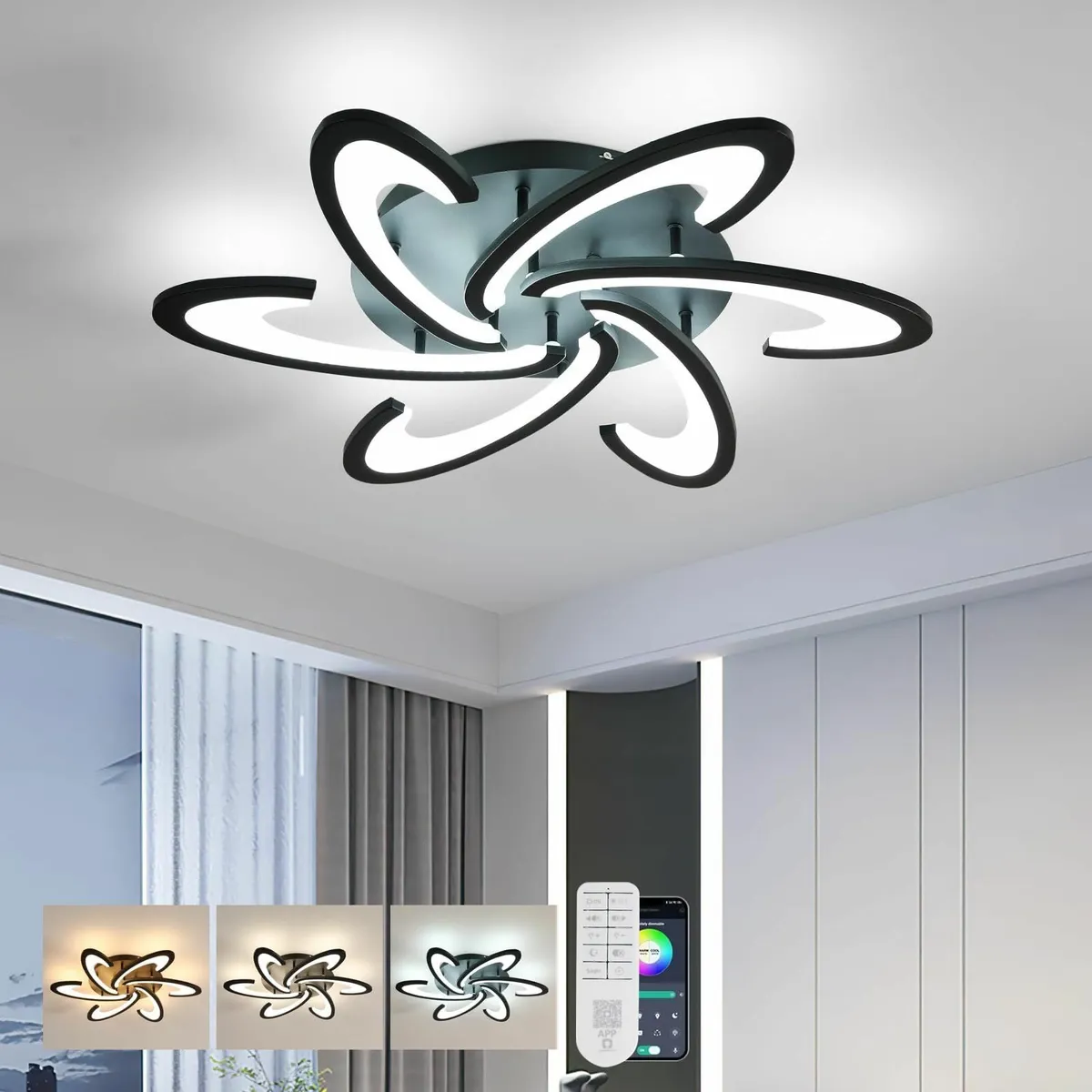 Dimmable LED Ceiling Light with Remote Control - Image 1