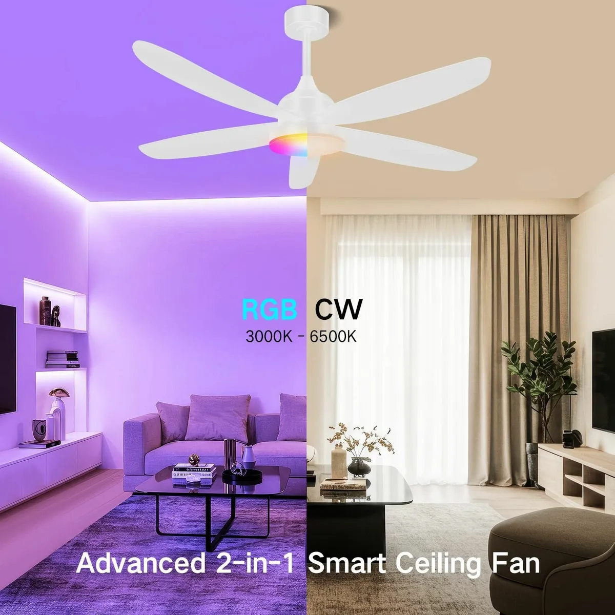 106cm Ceiling Fans with Lights and Remote 6 - Image 2