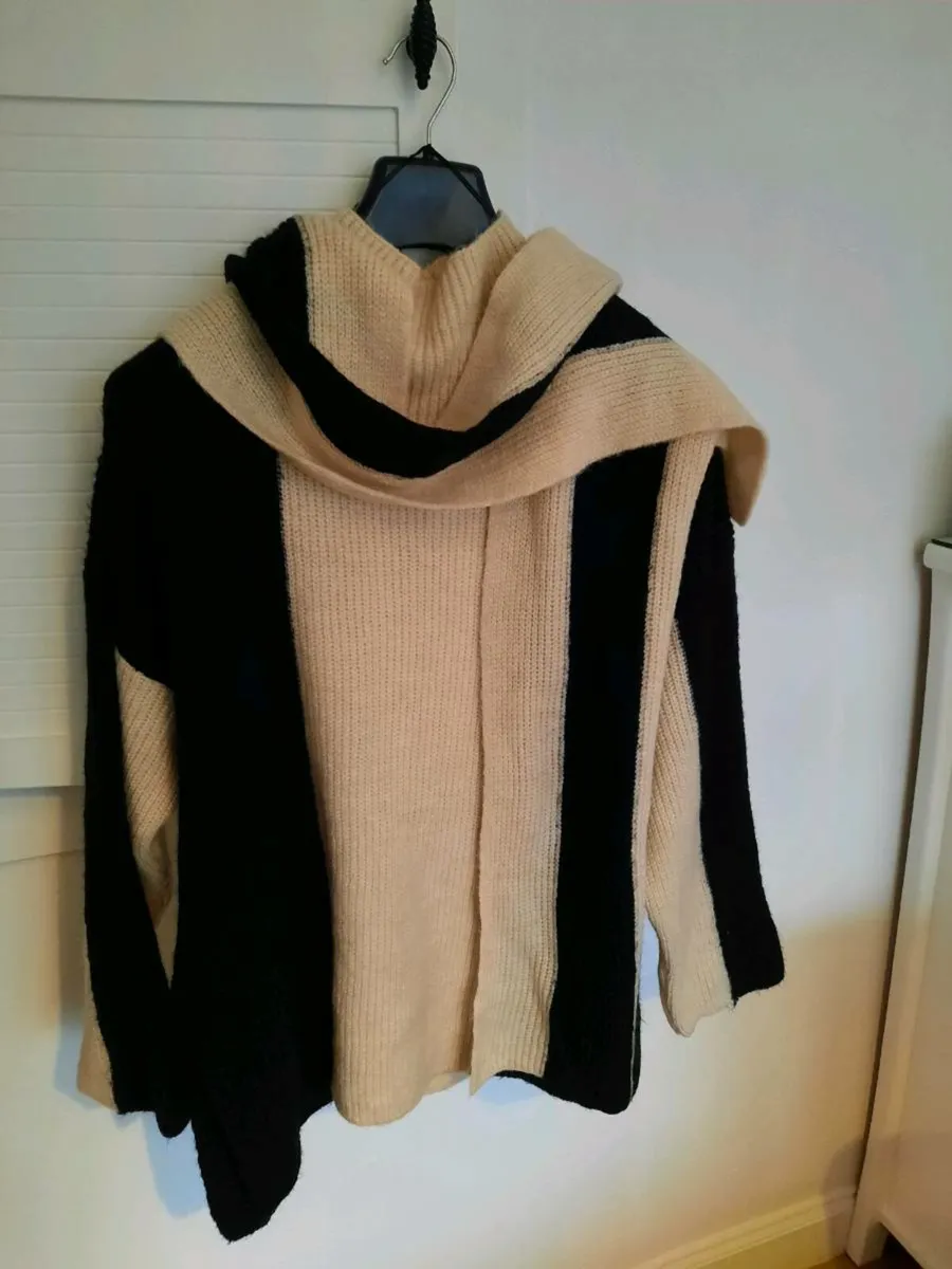Knitted Jumper /detachable scarf - Image 1