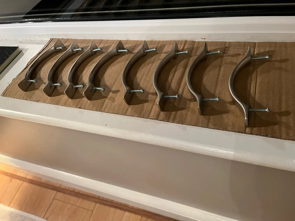 Brushed chrome cabinet handles - Image 3