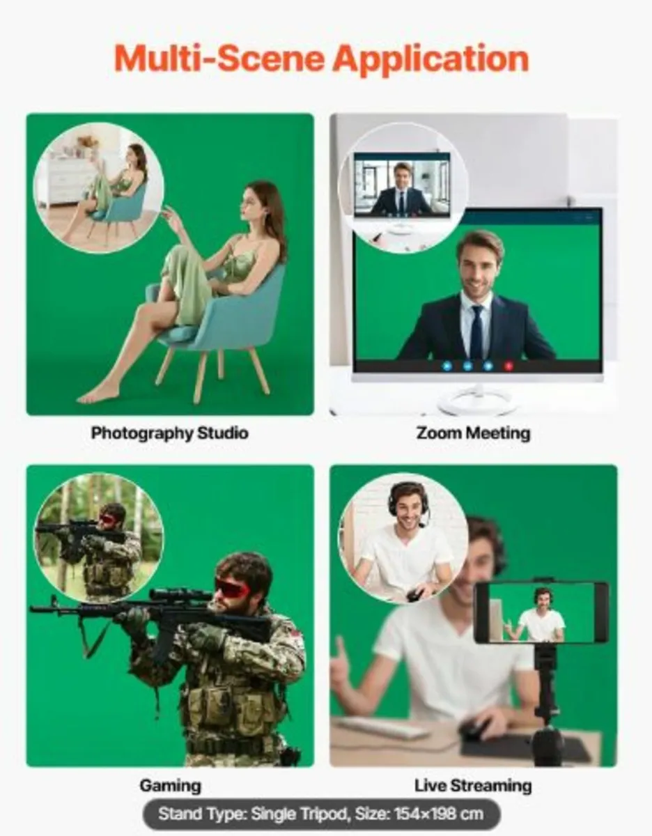 Backdrop Stand, 5x6.5 ft Adjustable Photo Backdrop - Image 3