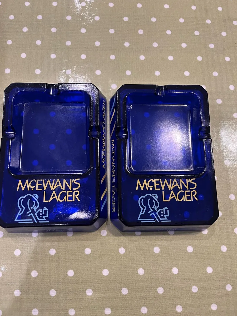 2 Vintage Mc Ewan’s Lager Ashtrays - Image 1