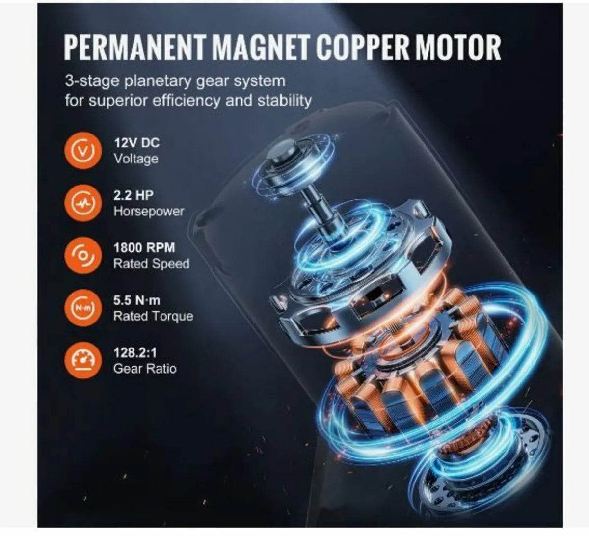 Electric Winch ATV UTV 2041.2 kg - Image 3