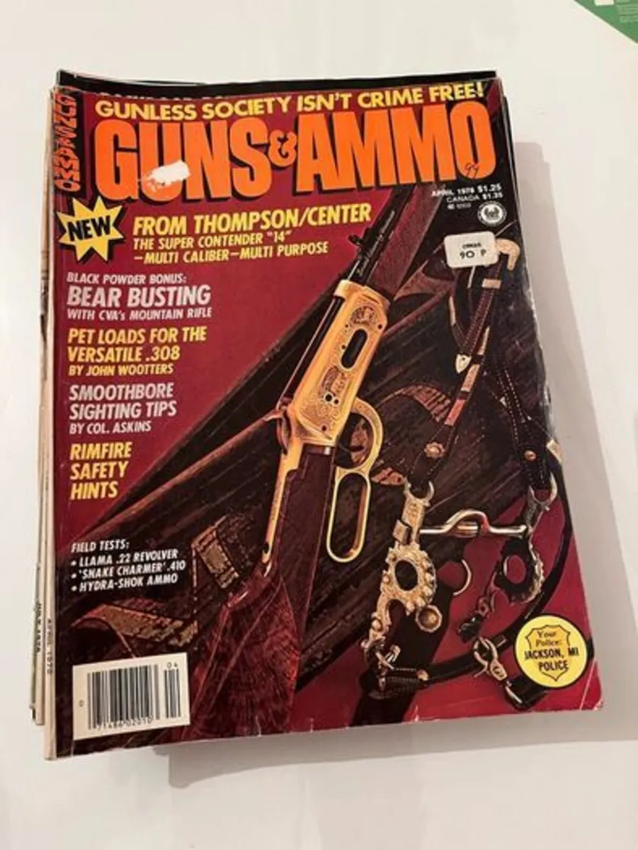 Guns & Ammo Vintage Magazines. 1970s-80s. Bundle - Image 1