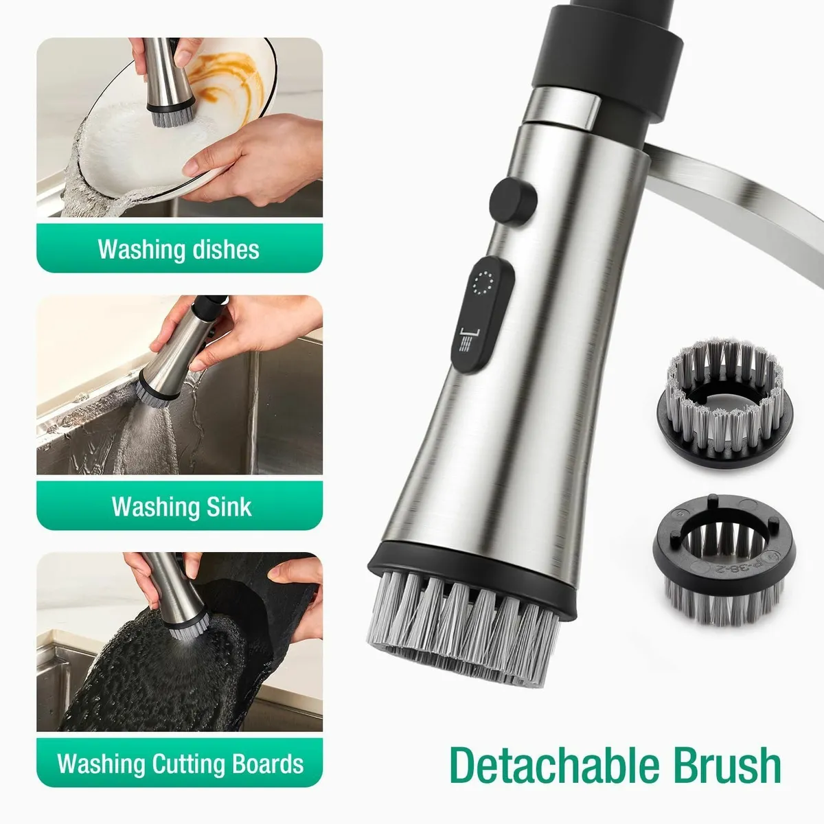 Kitchen Tap With Pull Down Dual Function Sprayer - Image 3