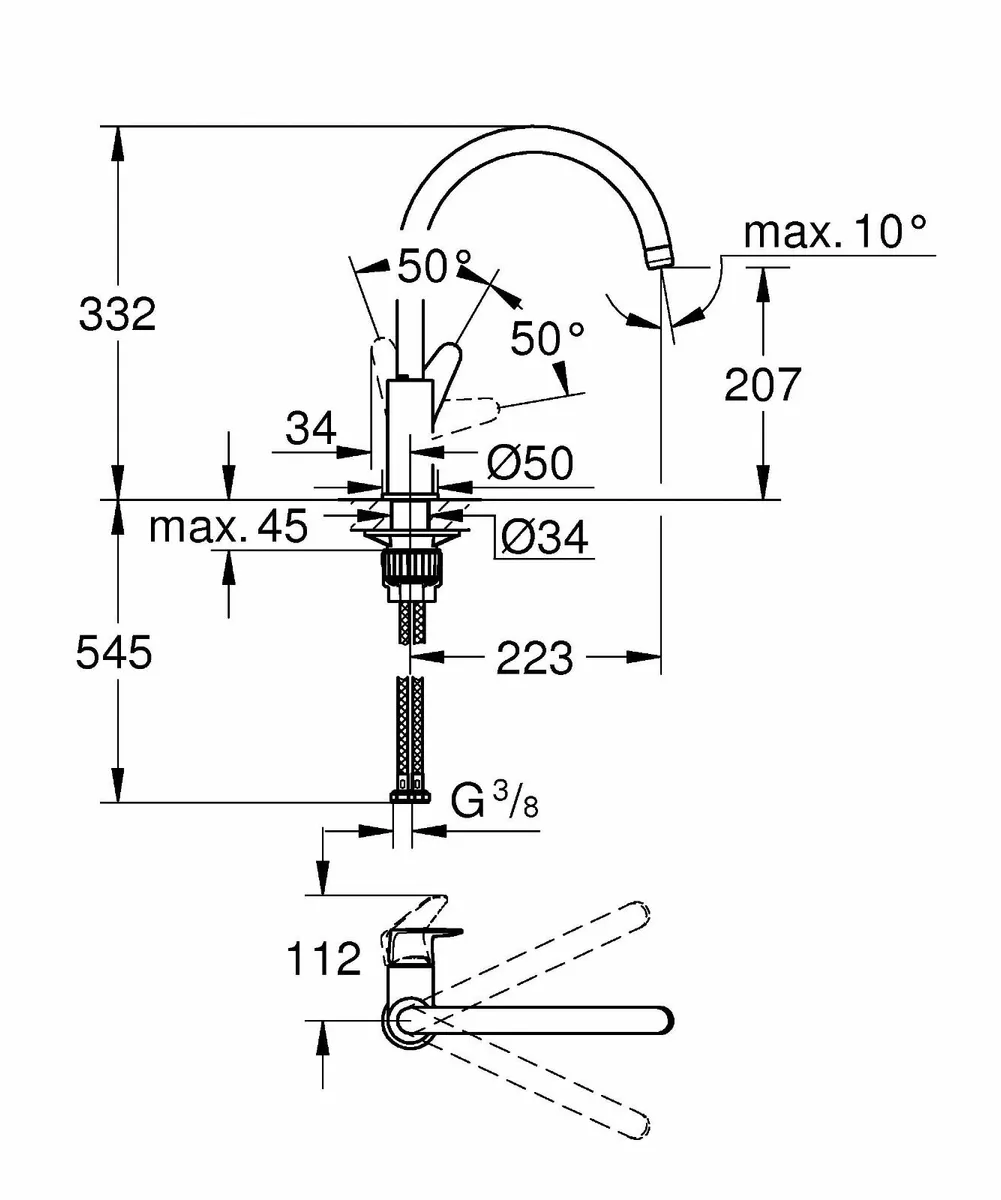 Start Curve Quickfix Single-Lever Sink Mixer with - Image 3