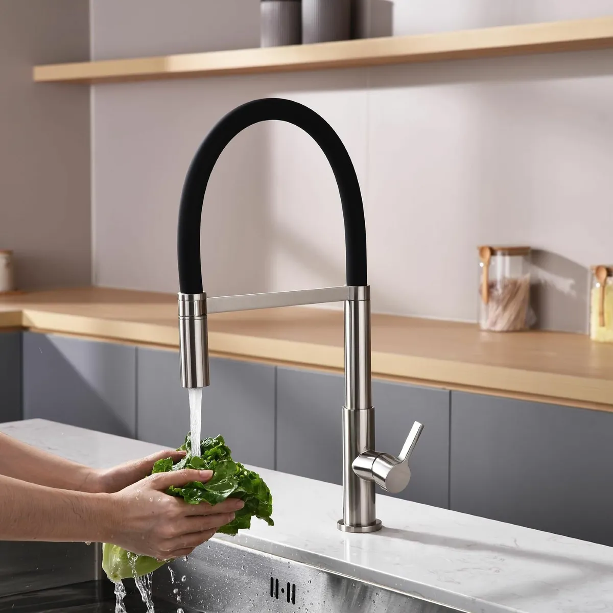 Kitchen Sink Mixer Tap Flexible with Pull Out - Image 2