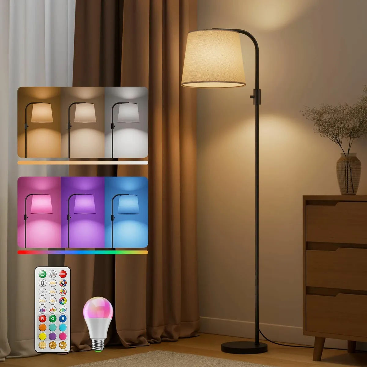 LED Floor Lamp for Living Room Arc Dimmable - Image 1