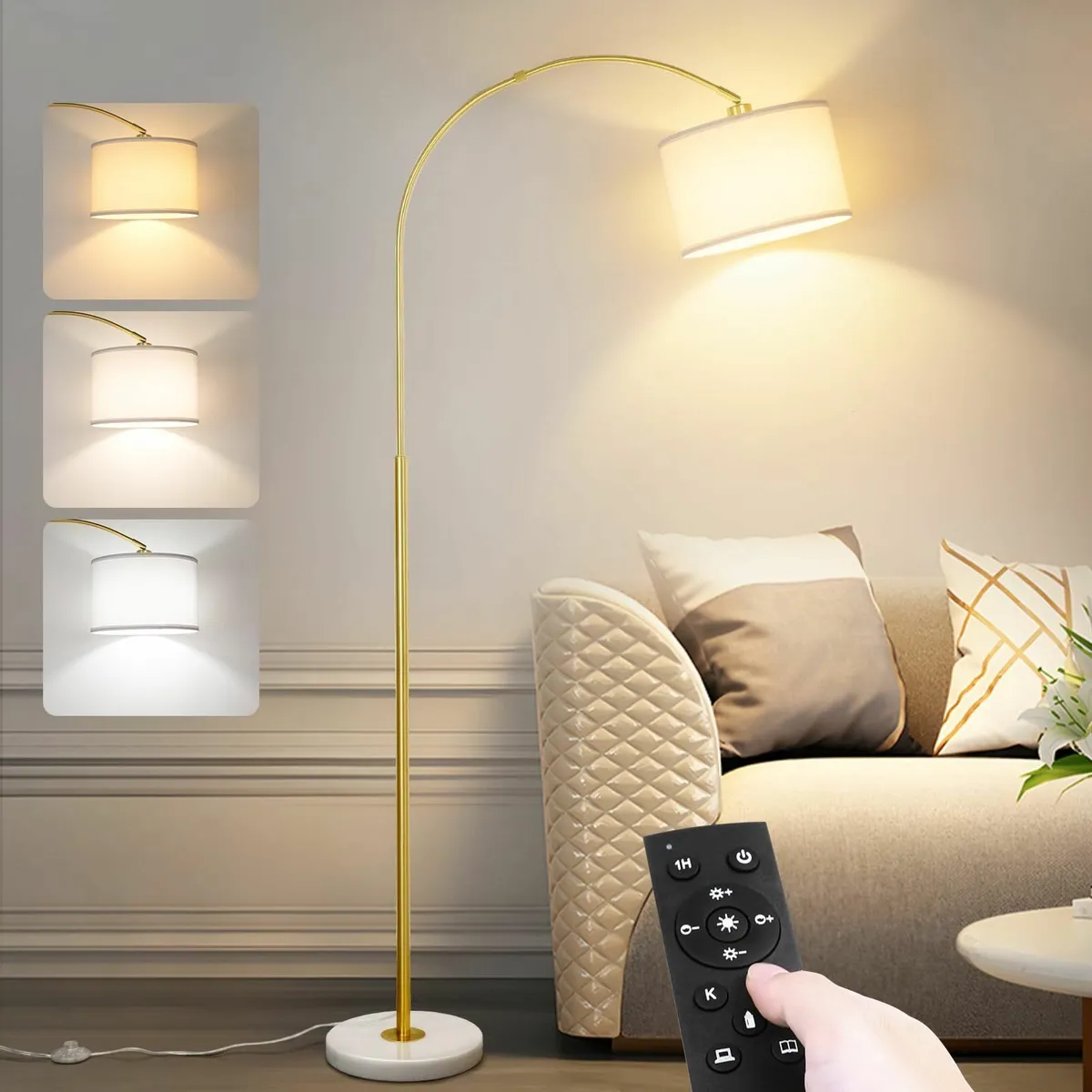 Arc Floor Lamp Modern Lamps for Living Room - Image 1