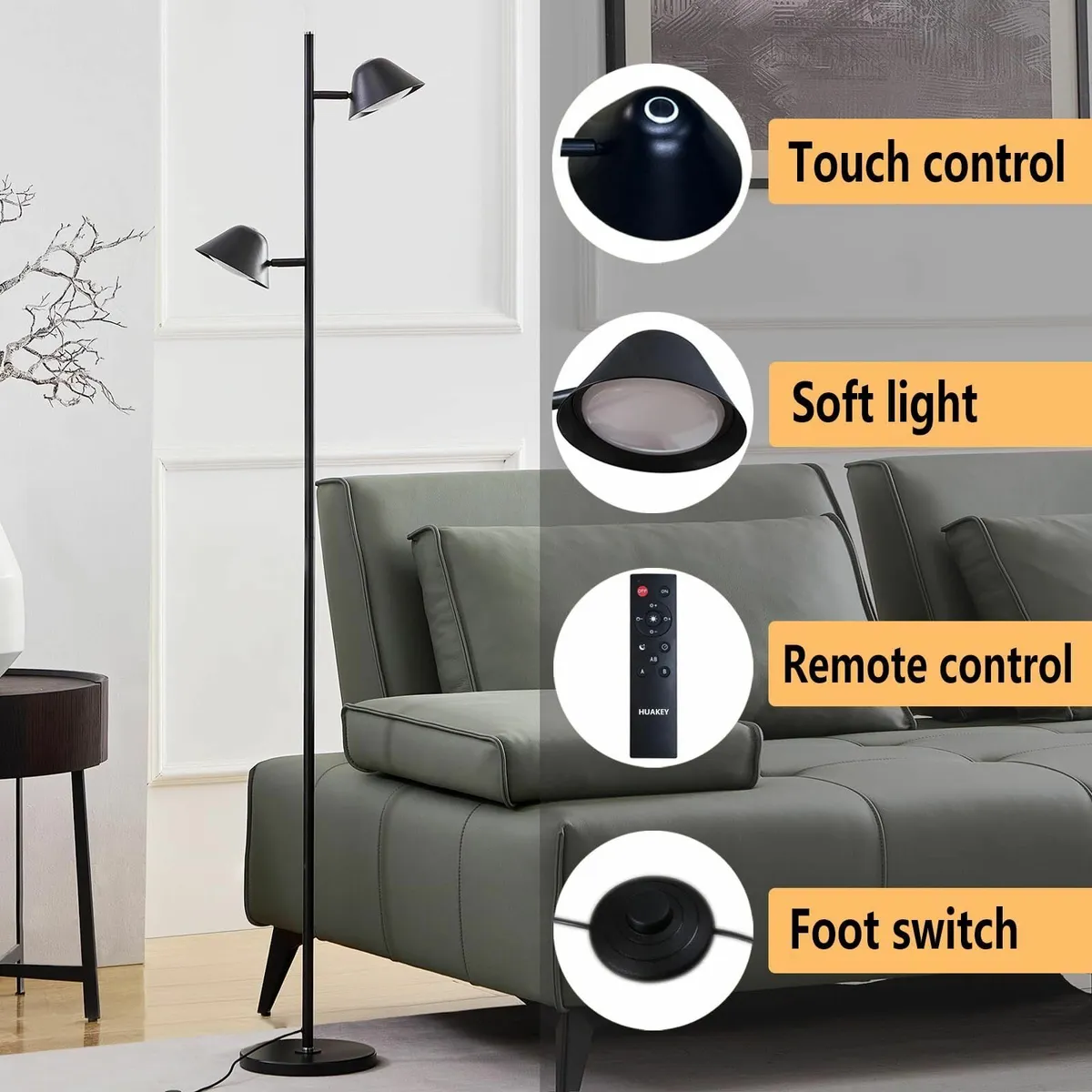 LED Floor Lamp，20W Standing lamp Dimmable - Image 2