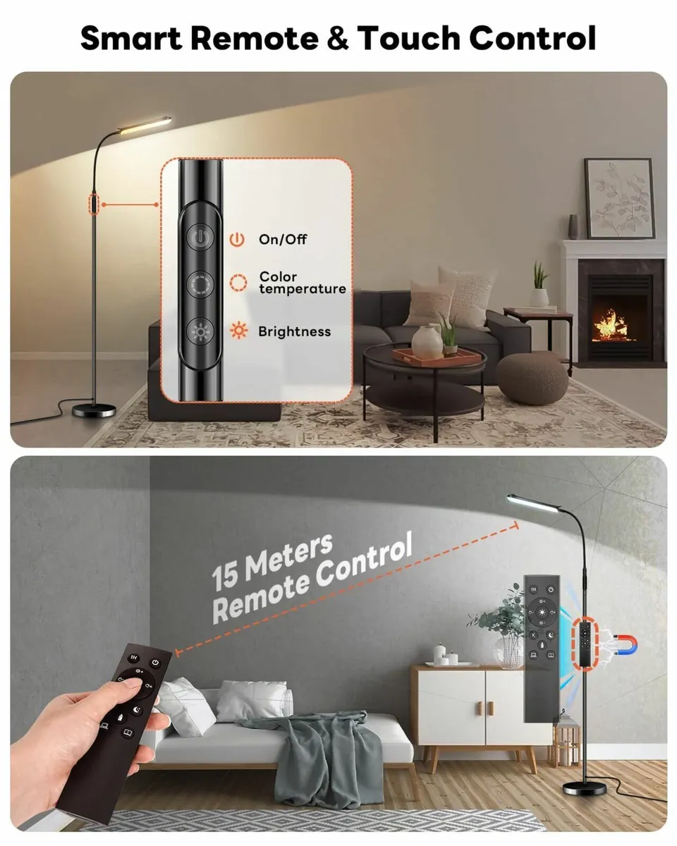 LED Floor Lamp 18W 1800LM Dimmable Adjustable - Image 3