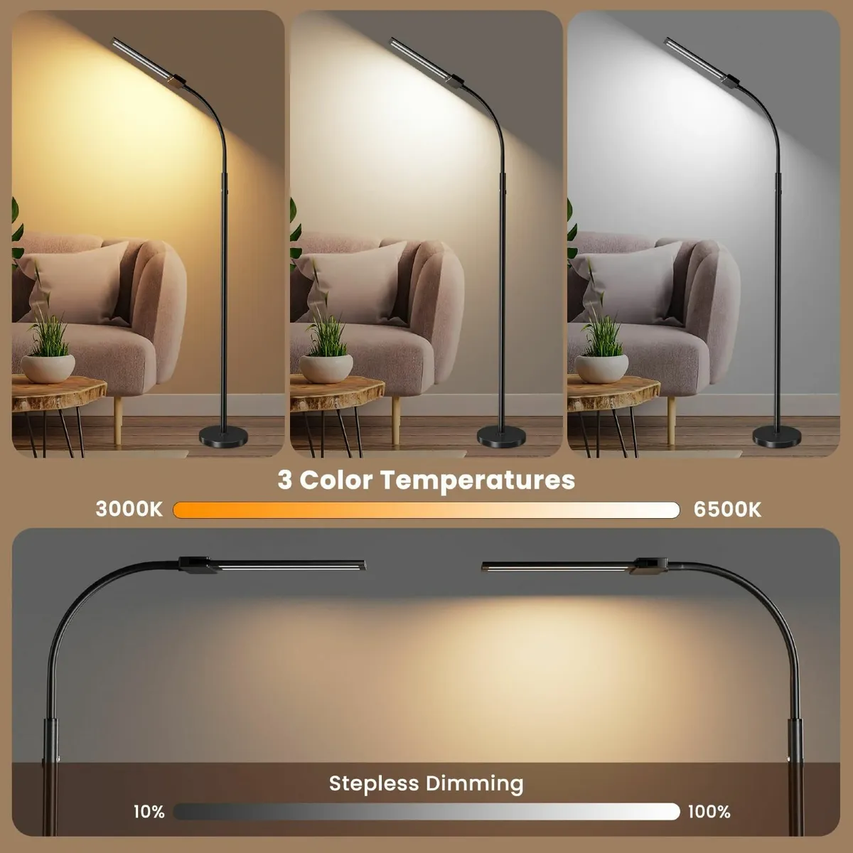 Cordless Floor Lamp 8000mAh Rechargeable LED for - Image 2