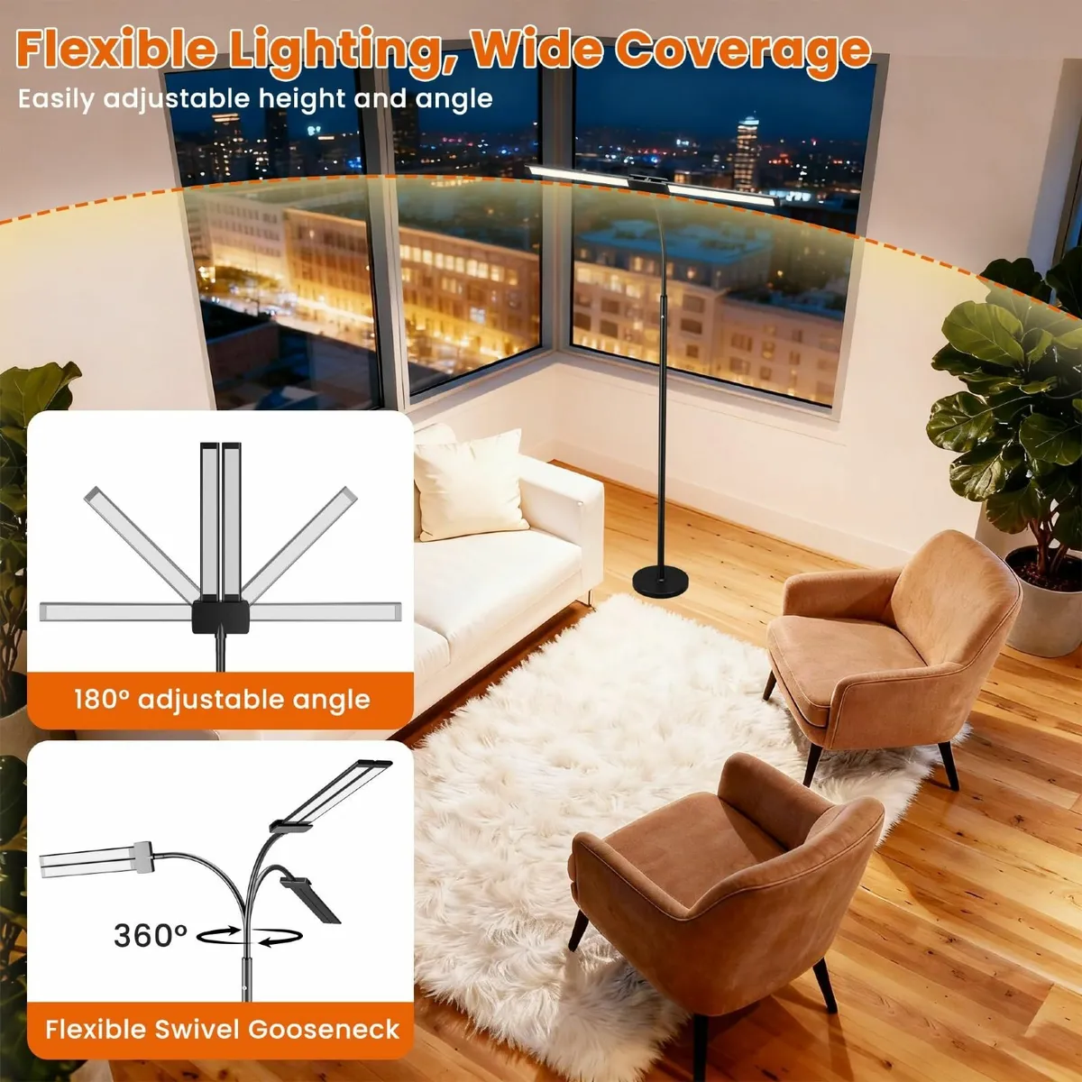 Cordless Floor Lamp 8000mAh Rechargeable LED for - Image 4