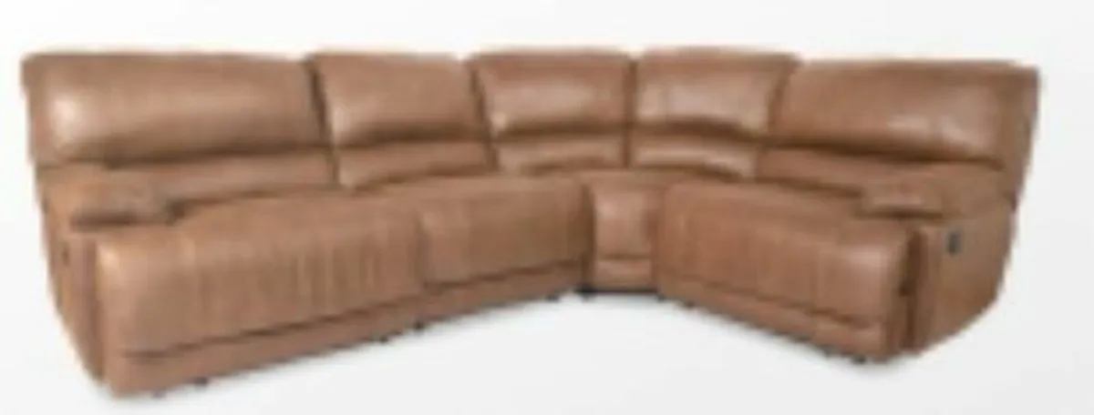 Leather Corner Settee - Image 1