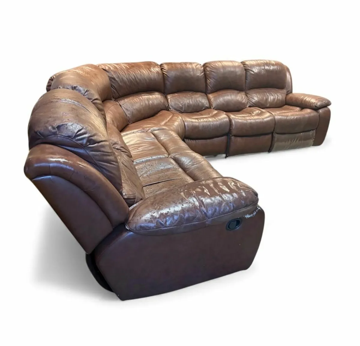 Leather Corner Settee - Image 2