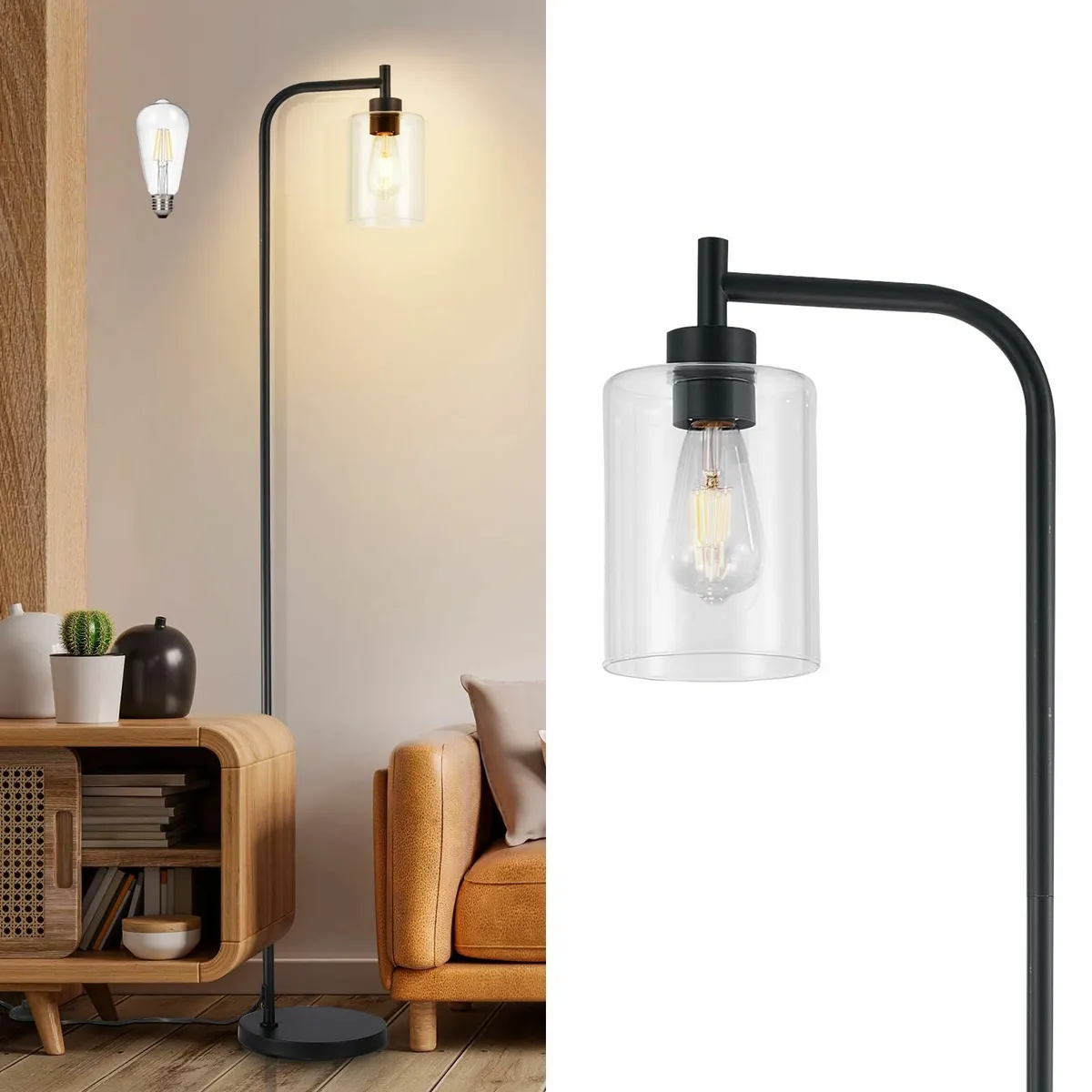 DLLT Floor Lamp Tall for Room: Black Standing - Image 1