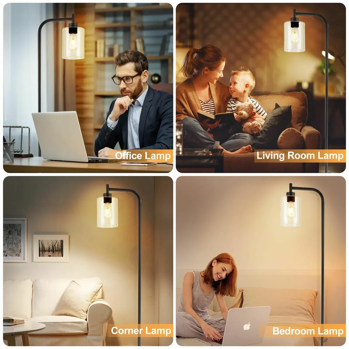 DLLT Floor Lamp Tall for Room: Black Standing - Image 3