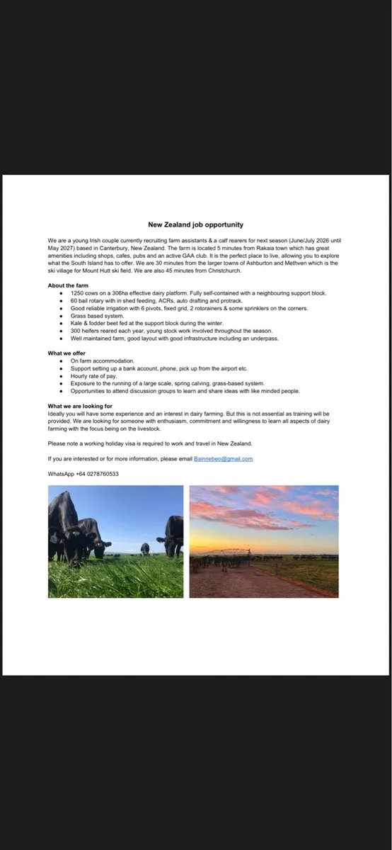 New Zealand Work Opportunity